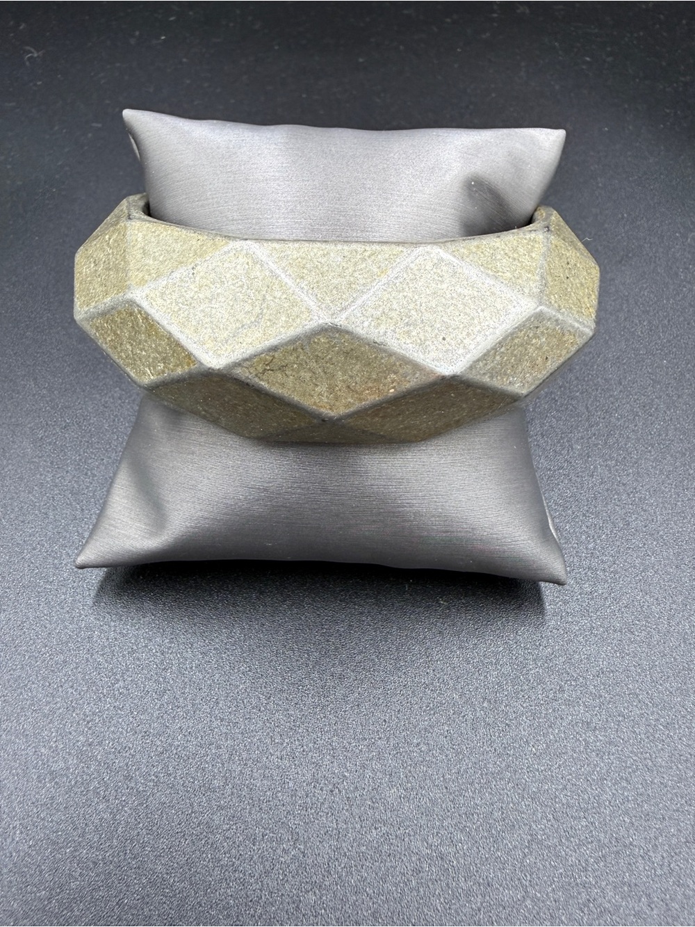 Faceted Metallic Gold Women's Bangle Bracelet